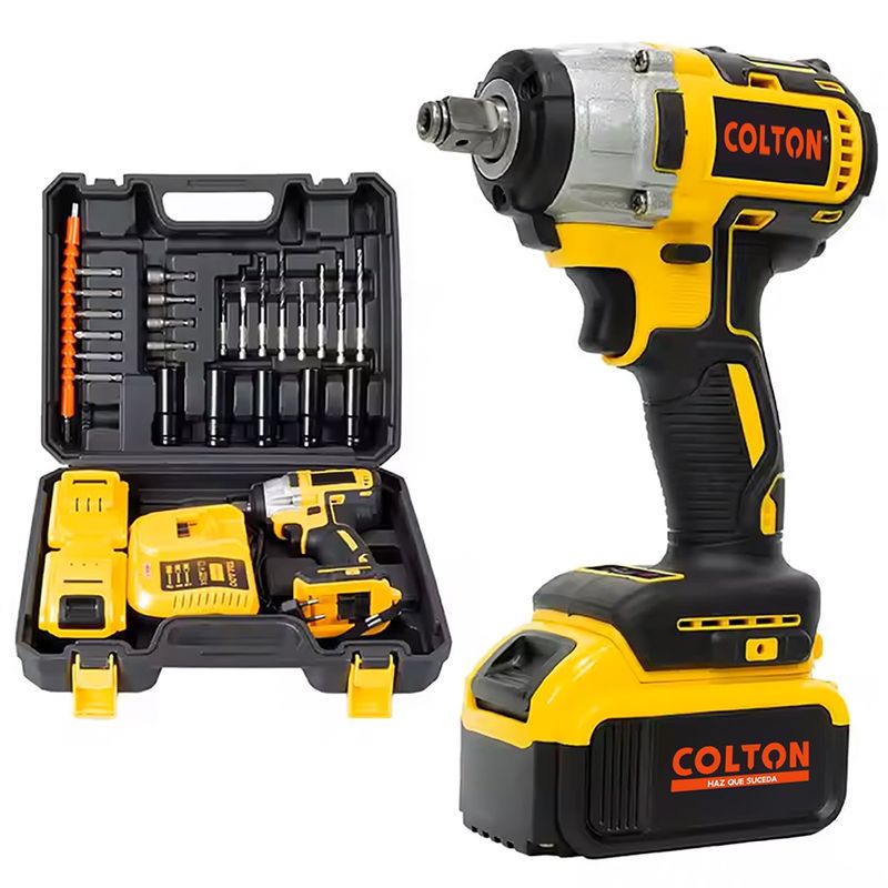 WATSON - Llave Impacto 350N/M Colton + Accesorios + 2 Baterías