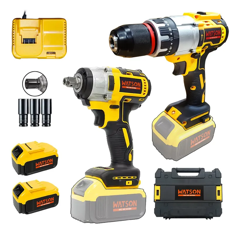 WATSON - Taladro Inalámbrico Colton 36V + Llave Impacto + 2 Baterías