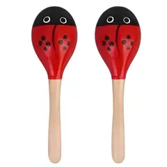 TOLIPA - Duo De Percusion Maracas Y Huevito Shaker Rojo Hamelin
