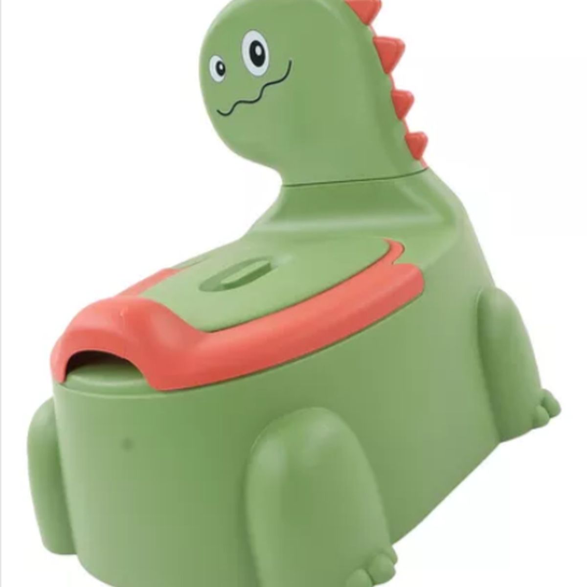 GENERICO - Bacinica Infantil Diseño Dinosaurio - Primer Baño - Verde.