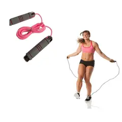 GENERICO - Cuerda para saltar PVC mango espuma - Rosa