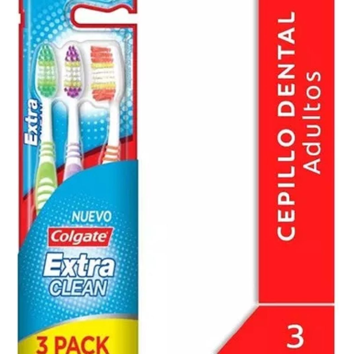 COLGATE - Cepillo De Dientes Colgate Extra Clean X 3 Unidades