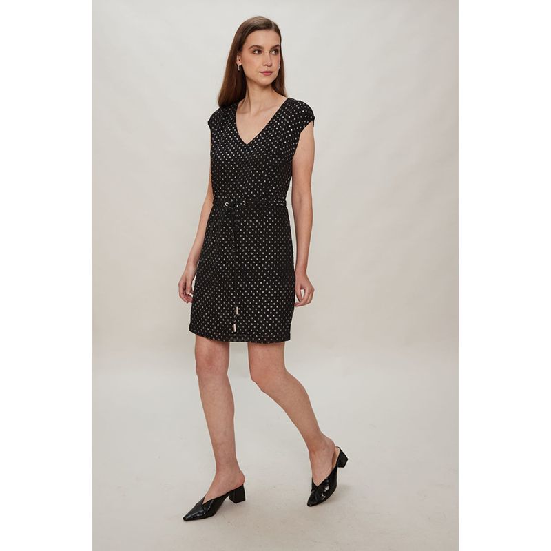 ASH - Vestido Corto Negro Mujer Ash