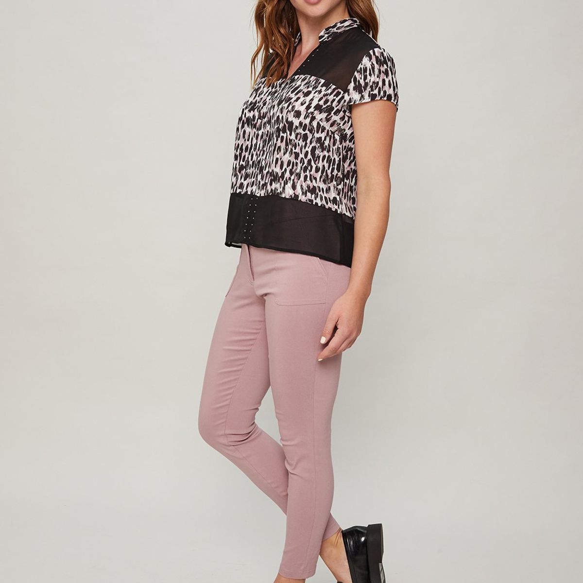 ASH - Blusa Manga Corta Negro Mujer Ash