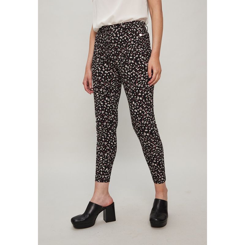 ASH - Pantalon Animal Print Negro Ash