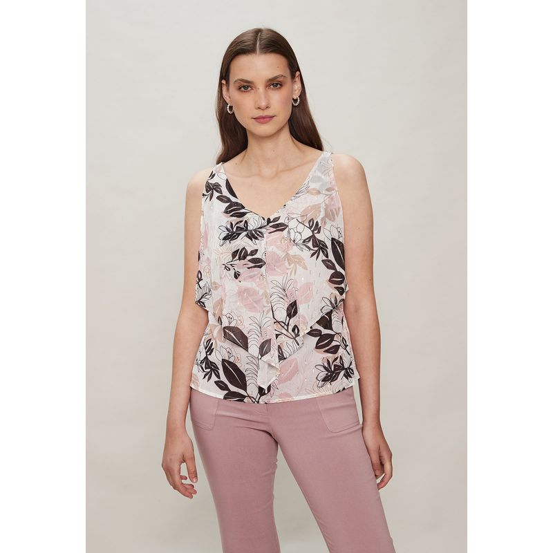 ASH - Blusa Sin Mangas Negro Mujer Ash