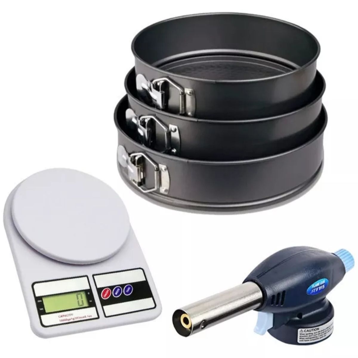 GENERICO - Molde Reposteria + Balanza Digital Cocina + Soplete 1300