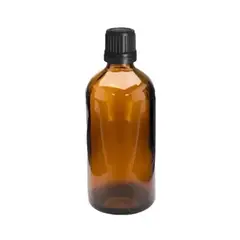 TERPENIC - Frasco de vidrio ámbar con tapa negra 100ml