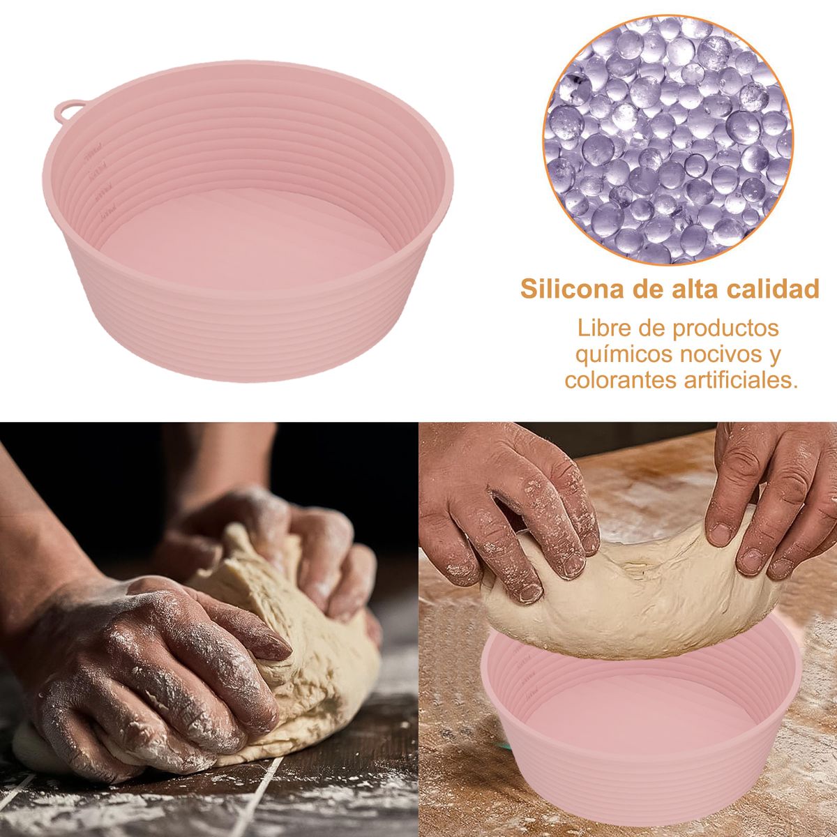 AIZO - Set 6 Para Hornear Pan Para Principiantes Redondo Moldes