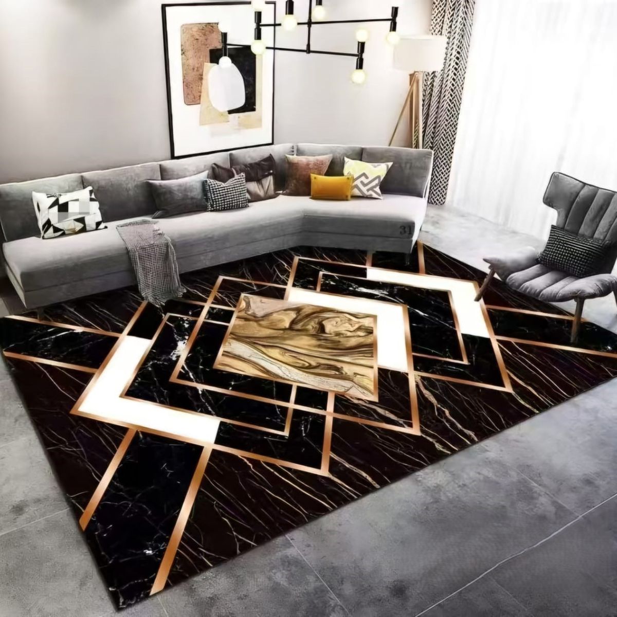 GENERICO - Alfombras Lisas con Diseños en 3D Antideslizante