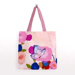 GENERICO - Bolsa Algodón Pequeña Butterfly  Mariposa grande en la flor