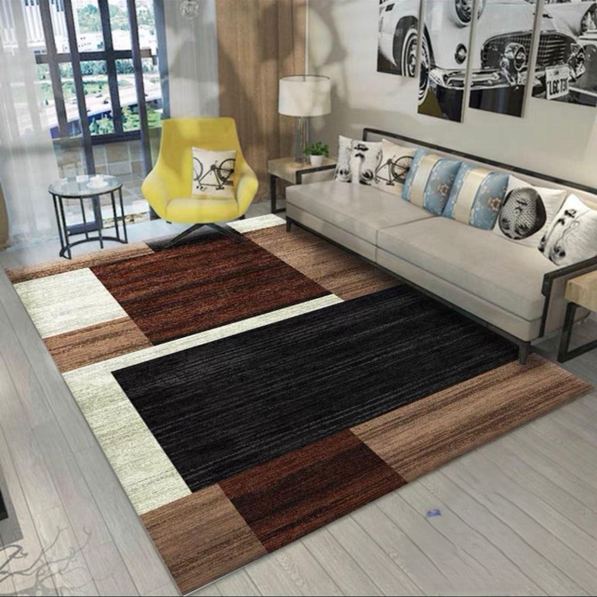 GENERICO - Alfombras Para Living con Diseños Tridimensionales Pro Antideslizante