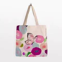 GENERICO - Bolsa Algodón Grande Butterfly  (Mariposa grande en la Flor)