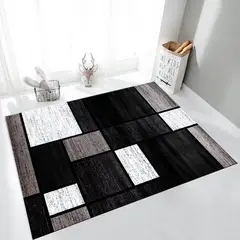 GENERICO - ALFOMBRA PARA LIVING ANTIDESLIZANTE CON DISEÑOS TRIDIMENCIONALES