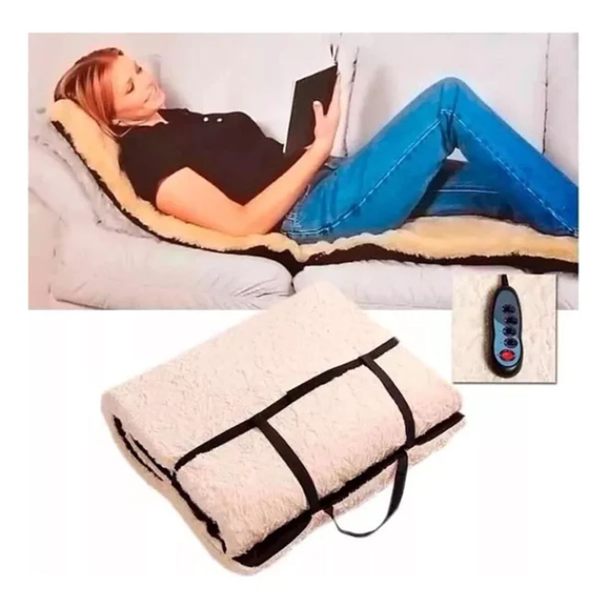 GENERICO - Colchonetas Masajeadora Masaje Portátil Chiporro Calefaccion