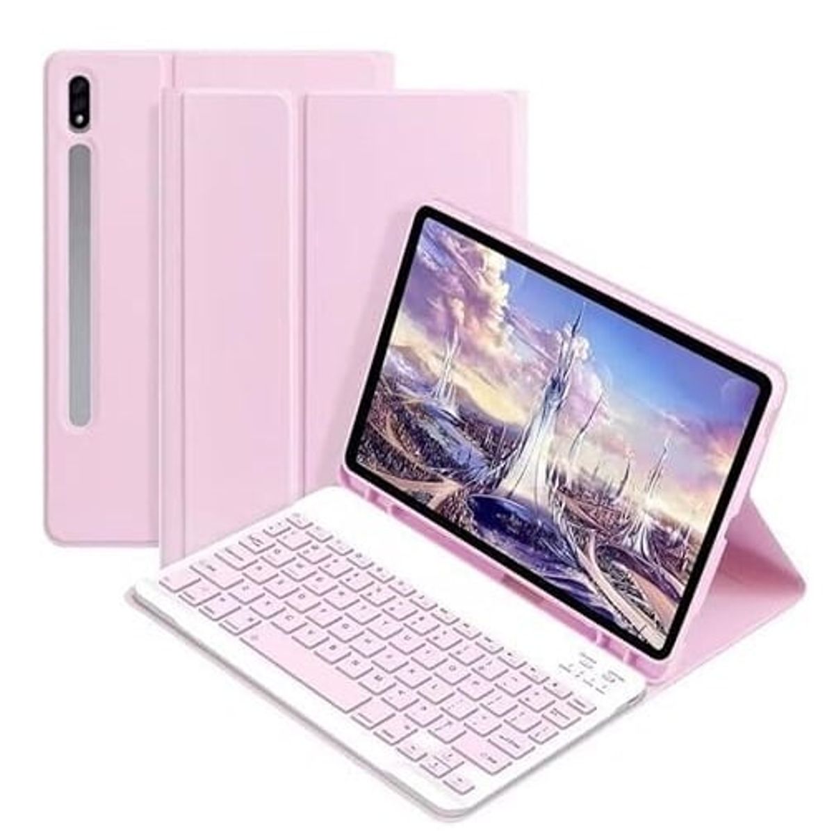 GENERICO - Funda con Teclado para Samsung Galaxy Tab S10 FE / S9 FE 10.9 / S9 11