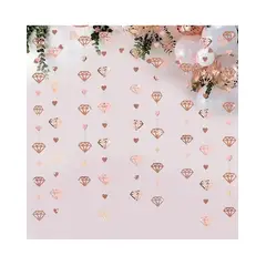 GENERICO - Guirnalda con diamantes rose gold despedida de soltera