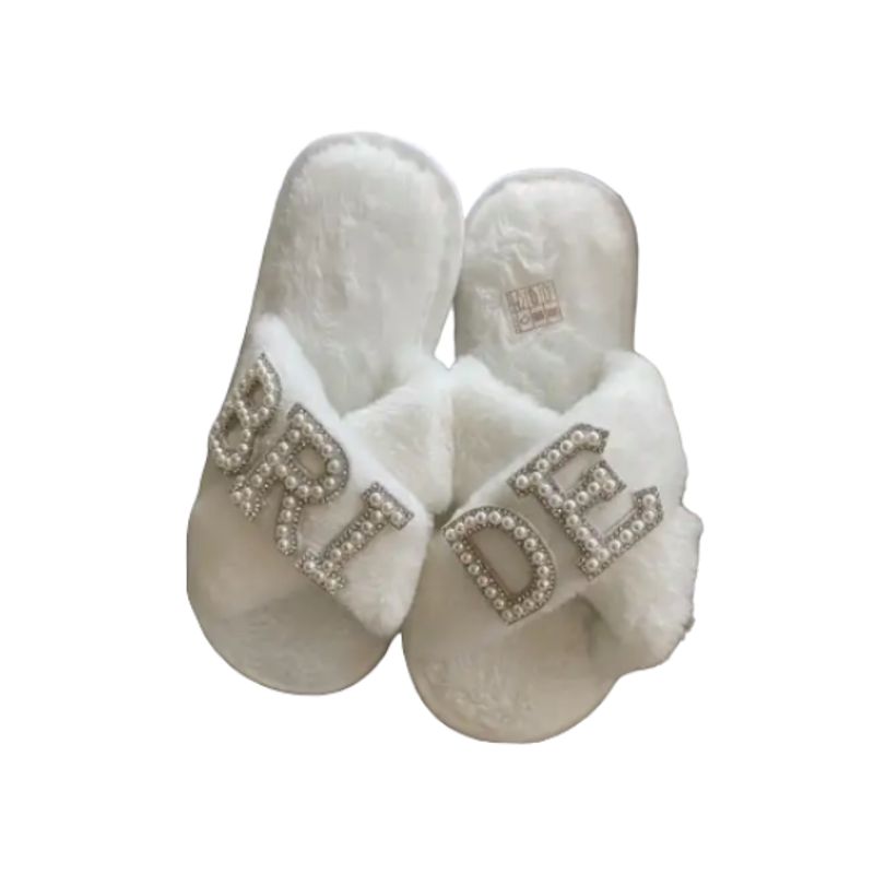 GENERICO - Pantuflas novia bride perlas 38-39 matrimonio
