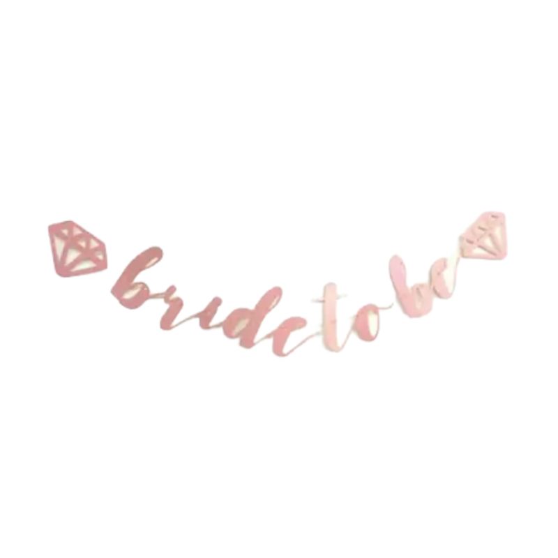 GENERICO - Banderin Bride to be rosado con brillos despedida de soltera