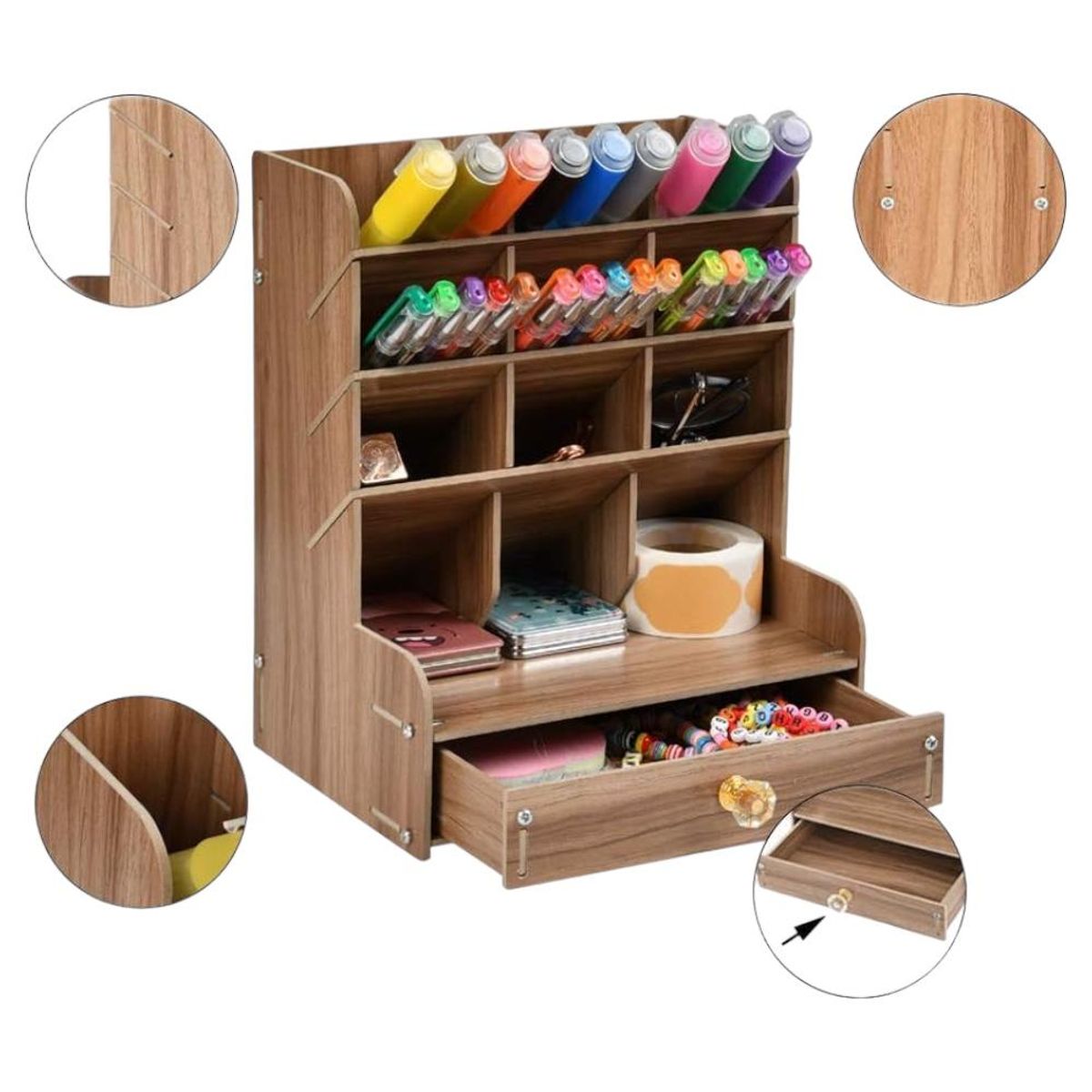 GENERICO - Organizador Escritorio 12 Compartimientos Cajón Porta Lápices