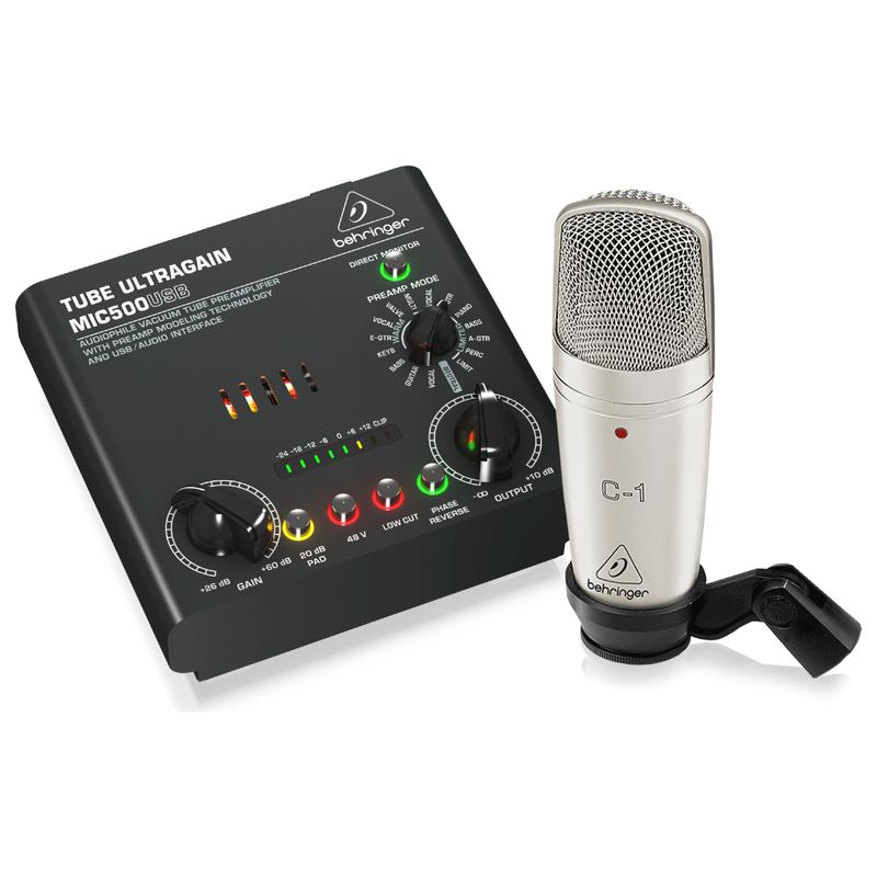 BEHRINGER - Microfono Condensador con Interfaz de Audio Behringer VOICE STUDIO
