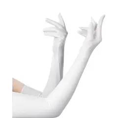 GENERICO - Guantes largos blanco despedida de soltera