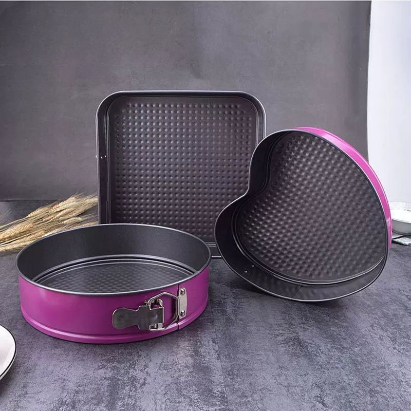 HOMESTAR - Set 3 Moldes Repostería Torta Antiadherente Violeta