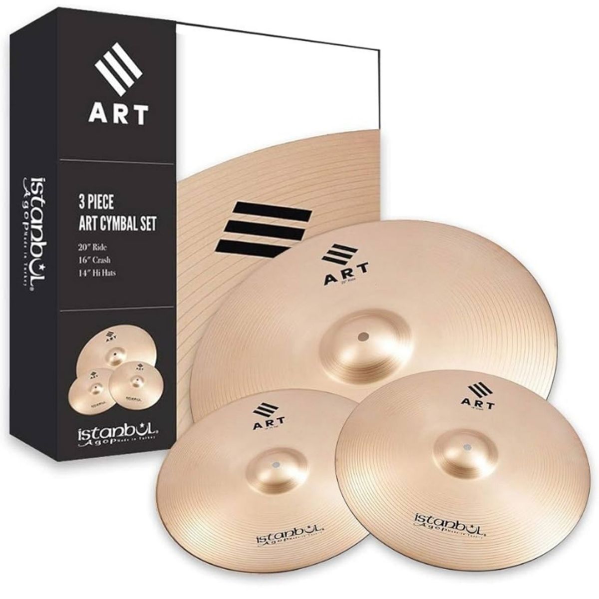 ISTANBUL AGOP - Pack 3 Platillos de Bateria Profesionales Istanbul ART3