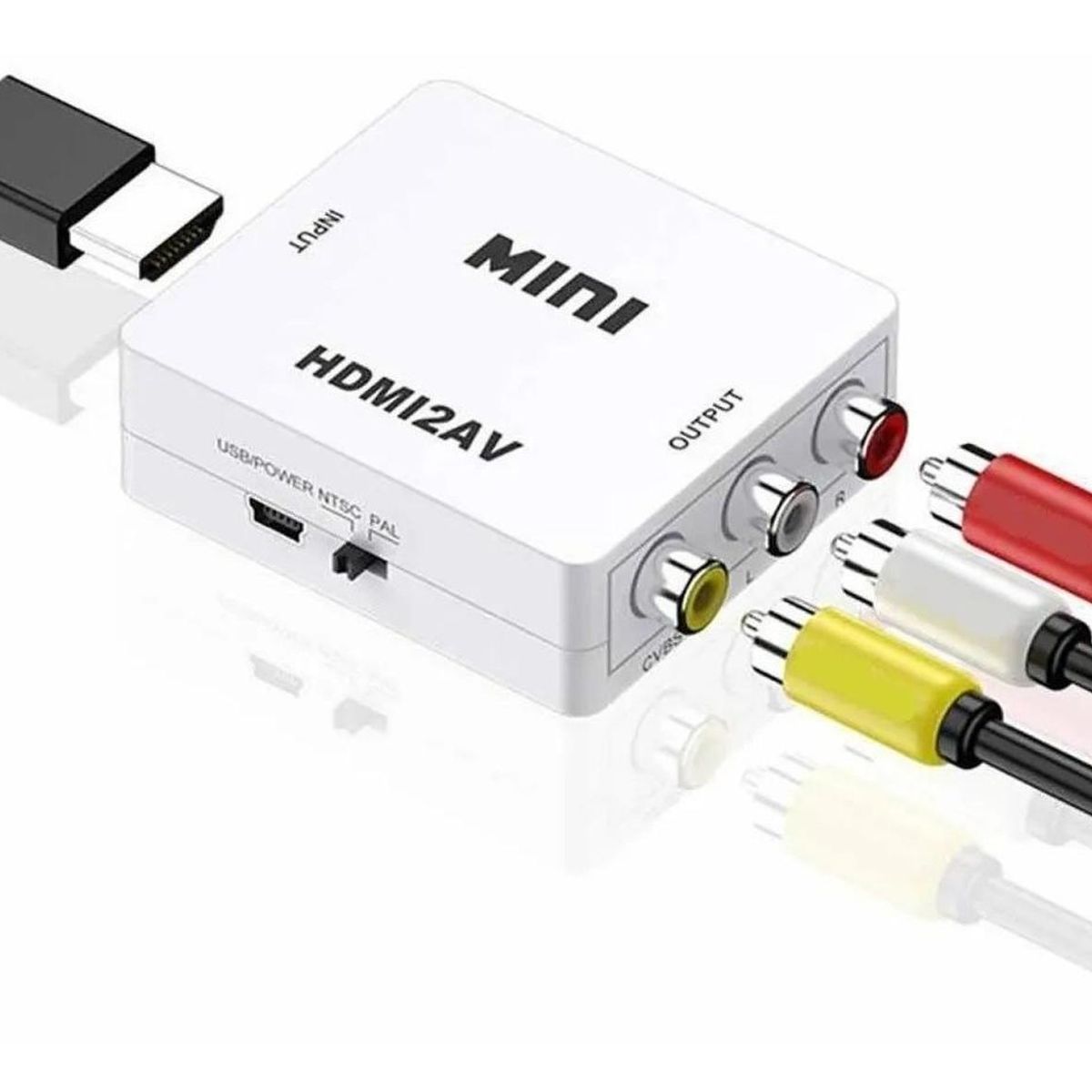 GEN - Conversor Hdmi A Rca Audio Y Video Adaptador Cambiador Señal