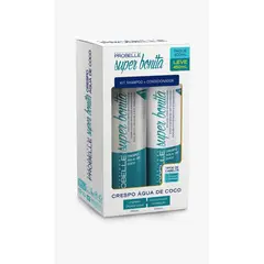 PROBELLE - Kit Shampoo y acondicionador risos Agua de coco