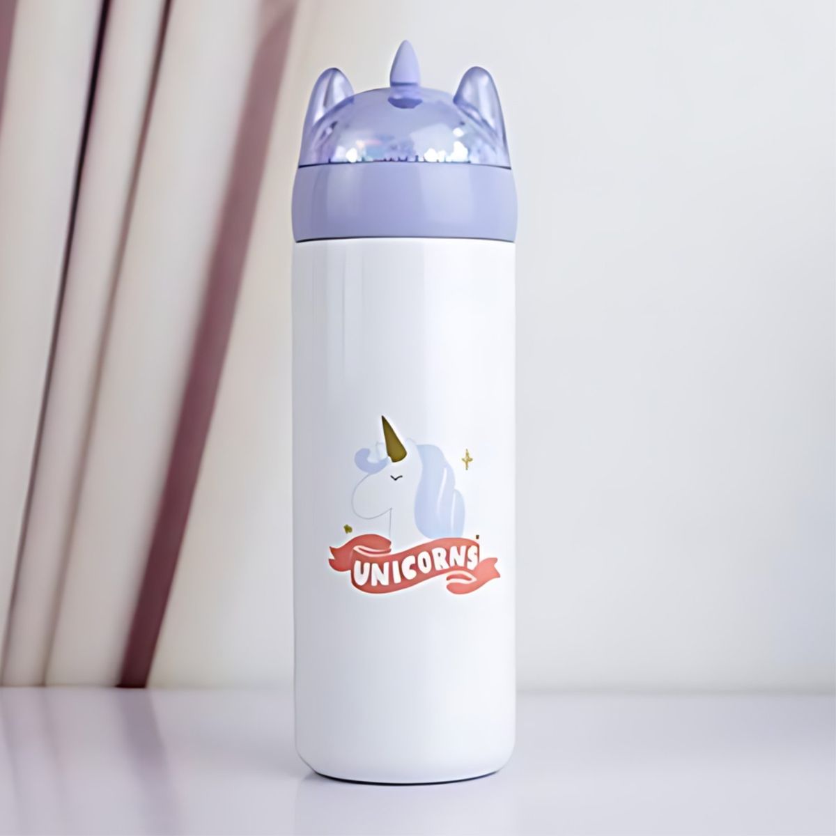 HOMESTAR - Botella Térmica de Unicornio Color Lila