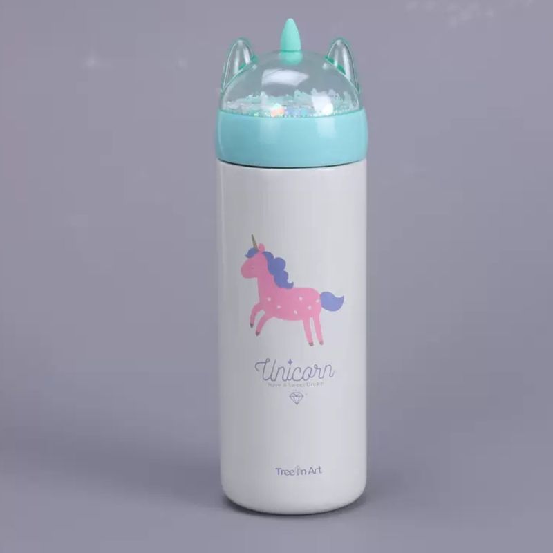 HOMESTAR - Botella Térmica de Unicornio Color Celeste