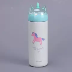 HOMESTAR - Botella Térmica de Unicornio Color Celeste