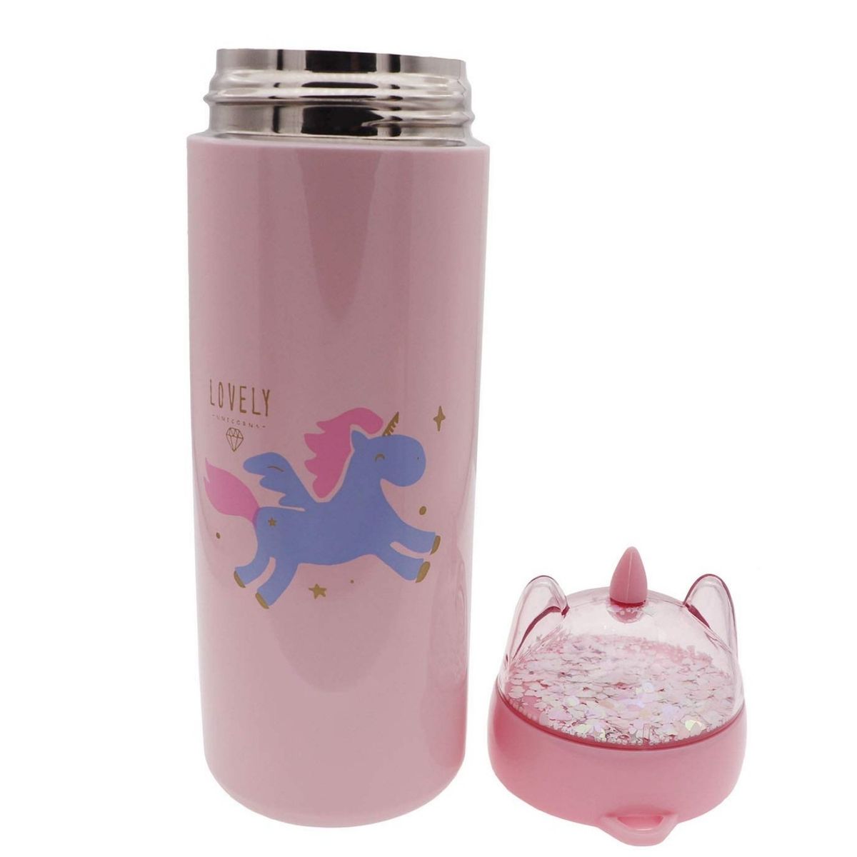 HOMESTAR - Botella Térmica de Unicornio Color Rosa