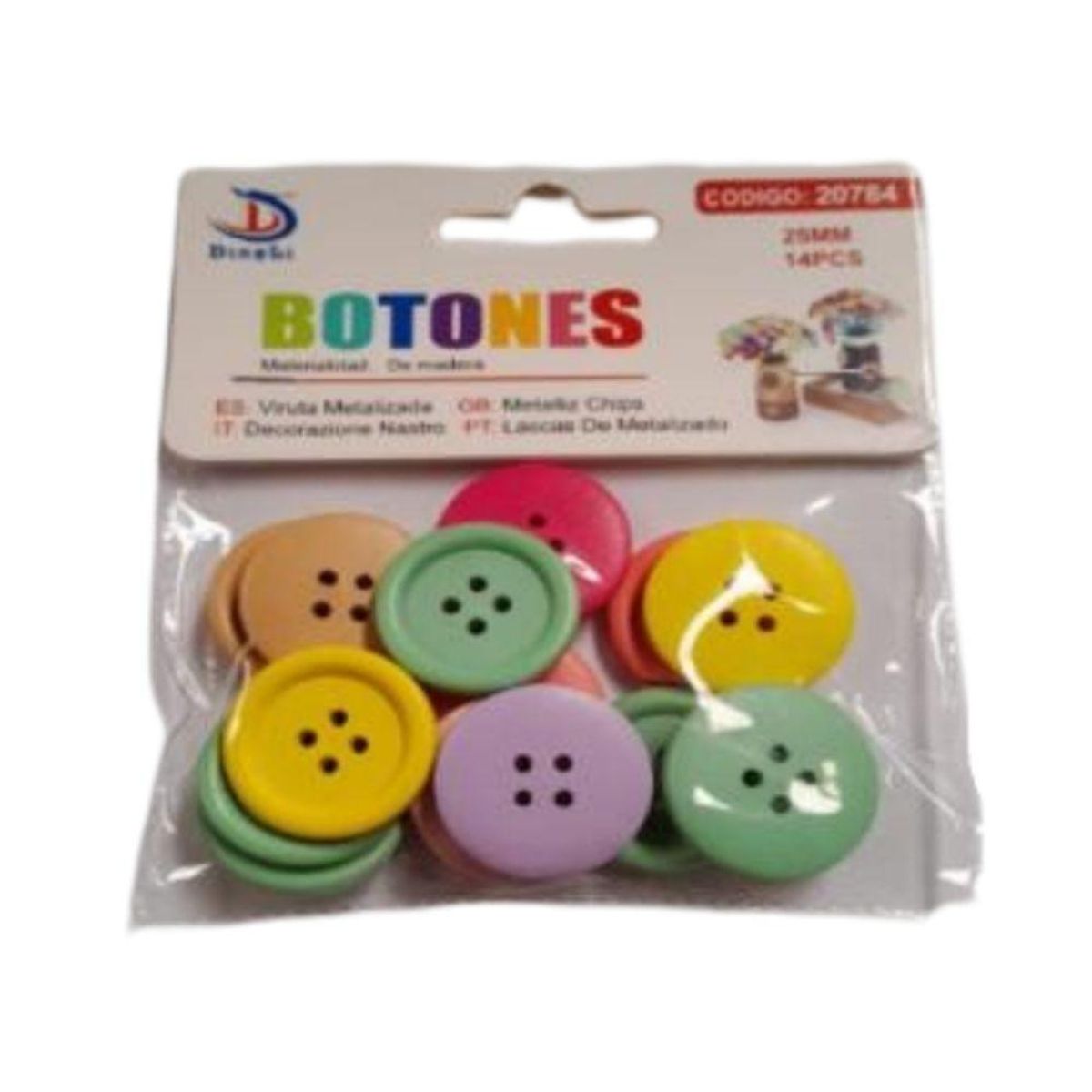 GENERICO - Botones Decorativos de Madera PB-B1