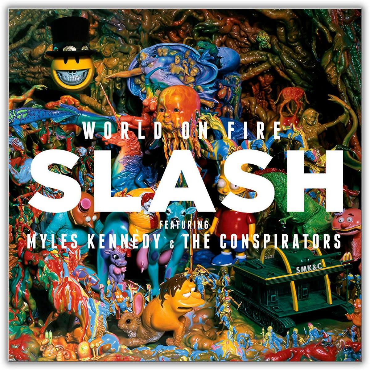 GRUPO LASER DISC - VINILO SLASH WORLD ON FIRE Y 2LP