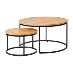 CASA BELLA - Mesa de centro Nido 2 pcs Madera 50/70cms