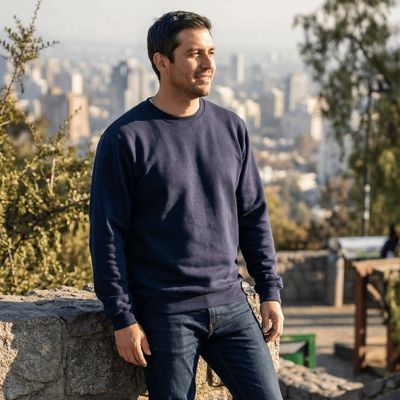 Imagen 2 del producto Polerón Unisex Algodón Básico Afranelado Antipilling