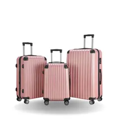 CRUSEC - Set De 3 Maletas De Viaje Equipaje Resistente Con Cerradura