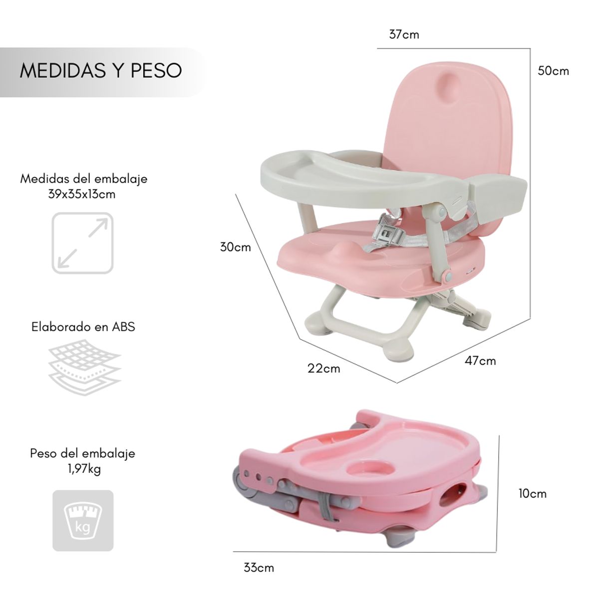 GENERICO - Silla De Comer Comedor Bebe Portatil Resistente Elevador
