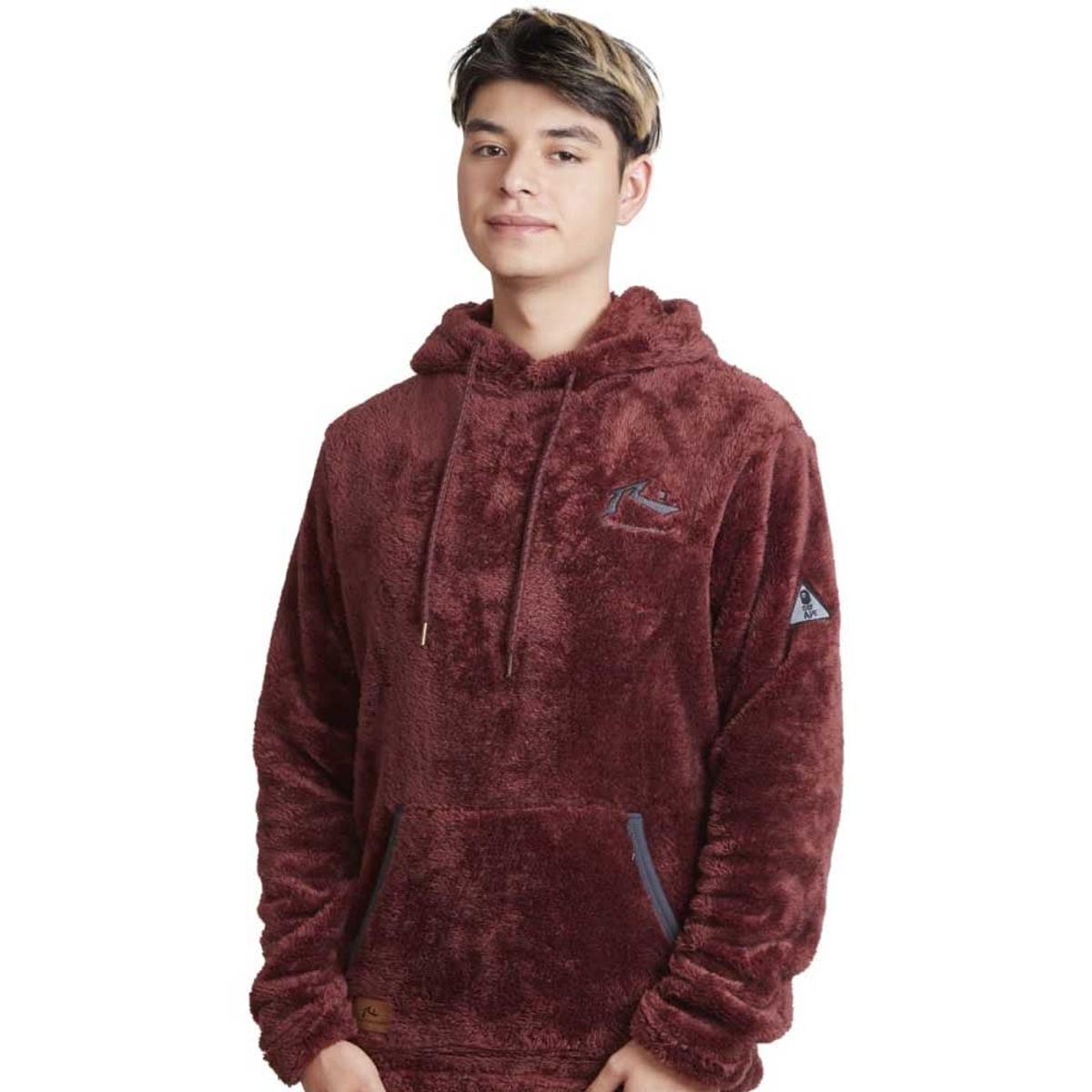 RUSTY - Coral Fleece Hoodie Rusty Hombre Acuri Rojo