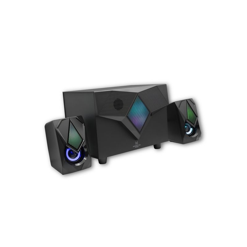 MONSTER AUDIO - Subwoofer USB Monster 10W RMS Audio Stereo 2.1 RGB SW557 