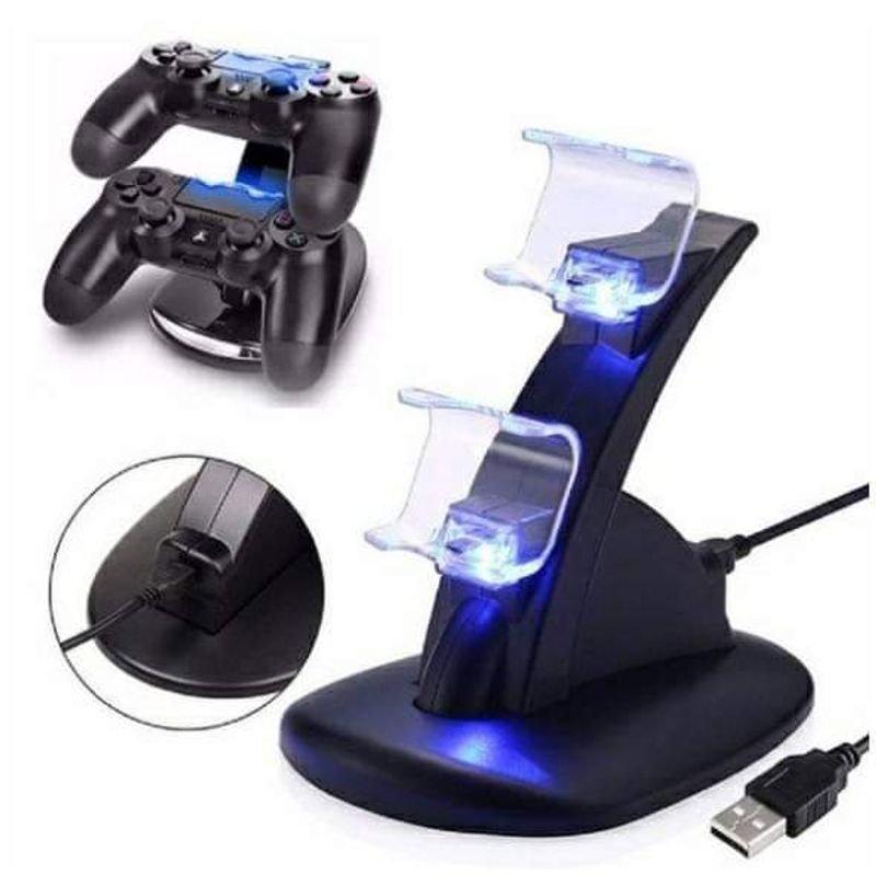 PLAY - Cargador Doble para Controles PS4 Dualshock