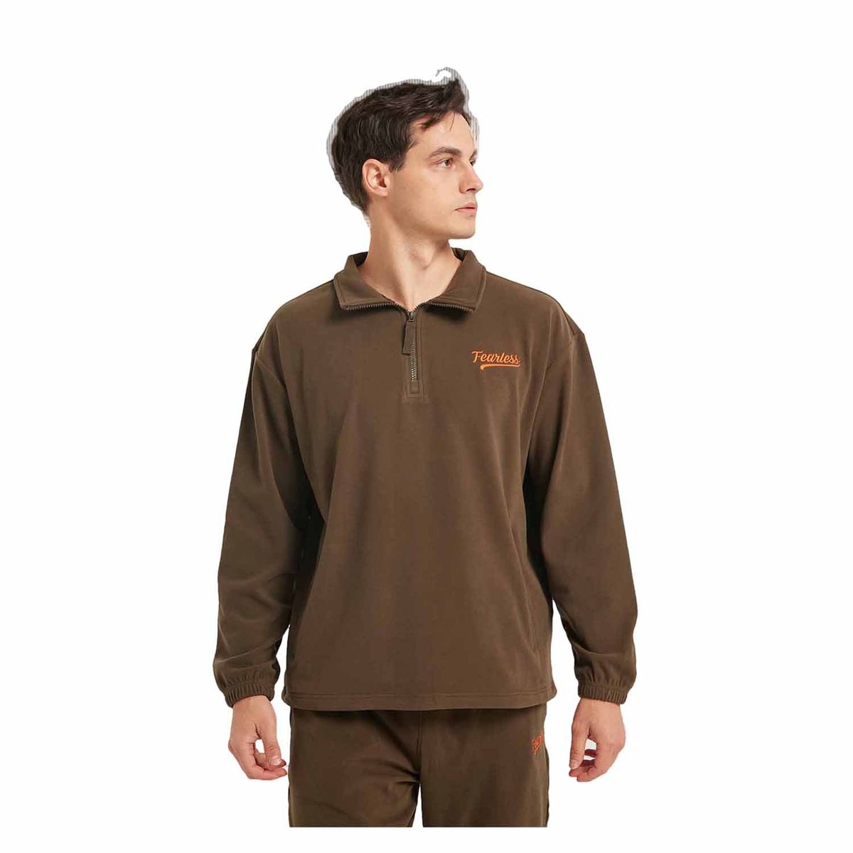 FASHION'S PARK - Polerón Hombre Medio Zipper Verde Militar Fashion's Park