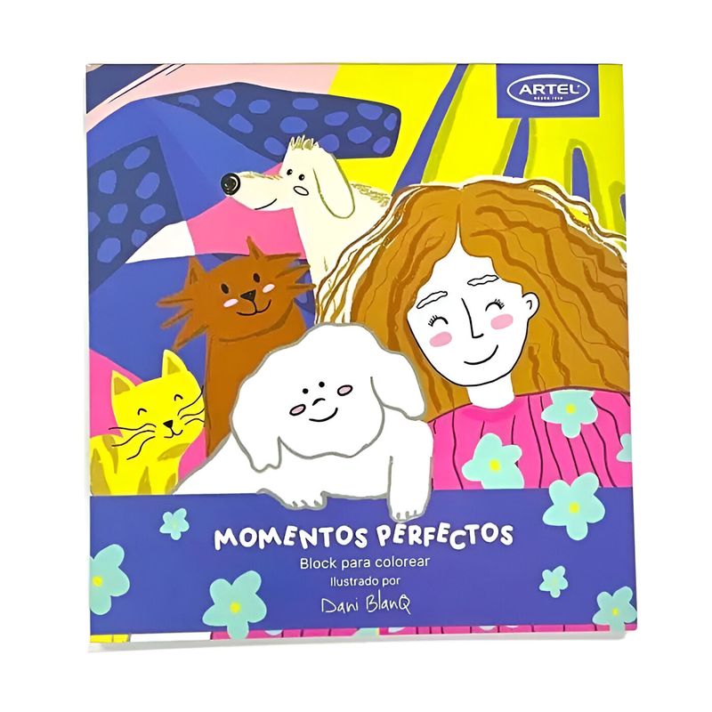 ARTEL - Block hojas gruesas para colorear Momentos Perfectos