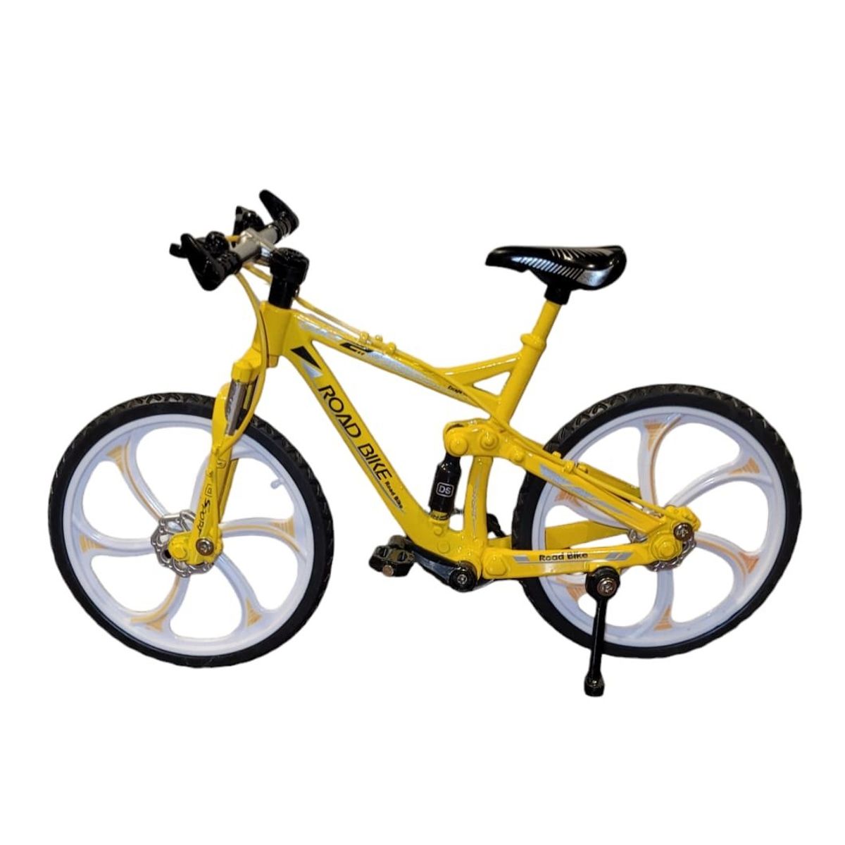 GENERICO - Bicicleta MTB Miniatura De Metal Escala 1 / 10 Coleccionables Amarilla