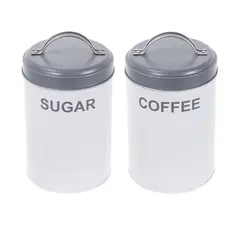 GENERICO - Pack 2 Envases Contenedores Frascos De Cocina Azucar Y Cafe
