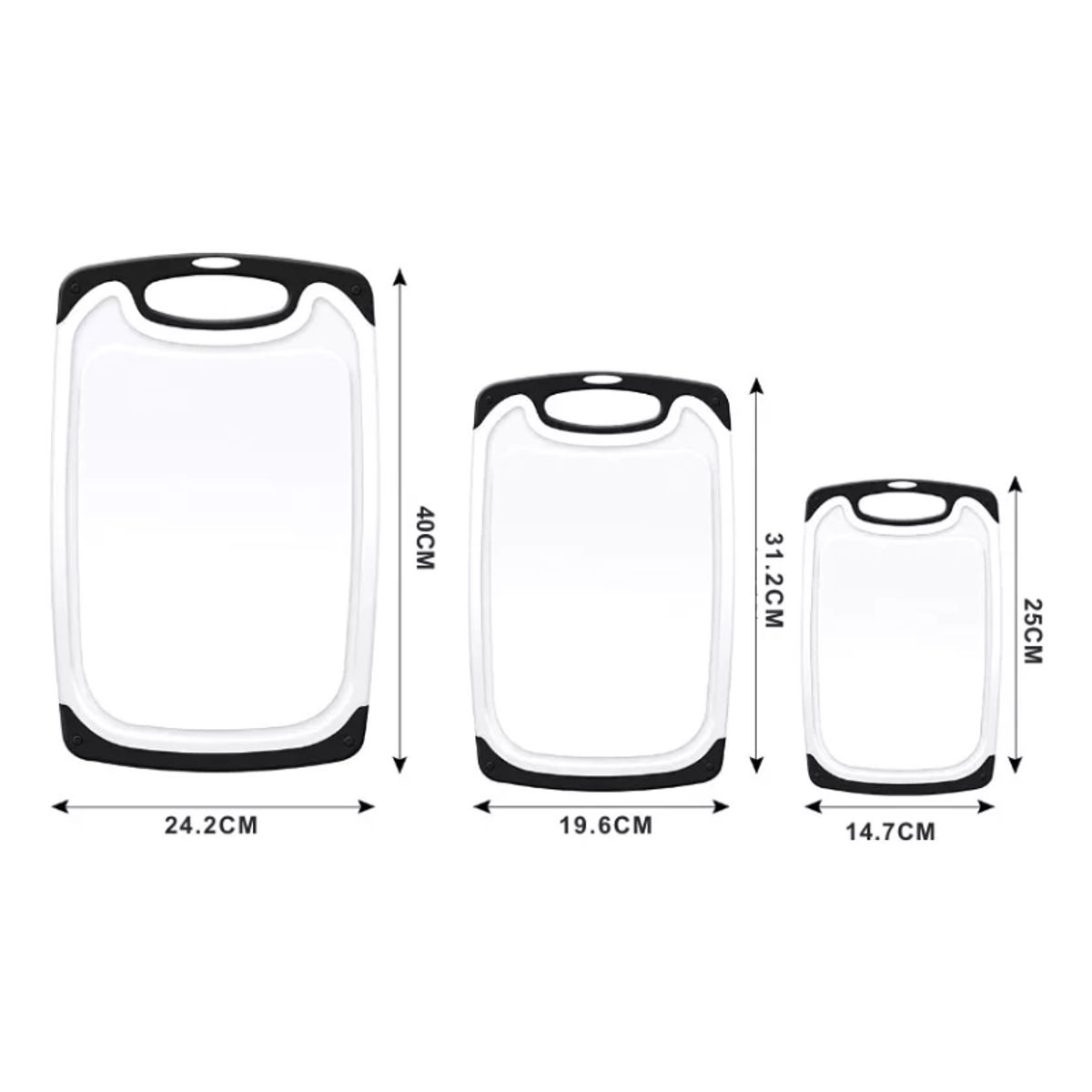 GENERICO - Set 3 Tablas Para Picar Cocina Antideslizante Para Alimentos