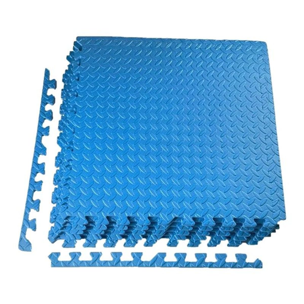 GENERICO - Pack X 4 Tatami Alfombra Encastrable 60x60x1.2cm Goma Eva Celeste