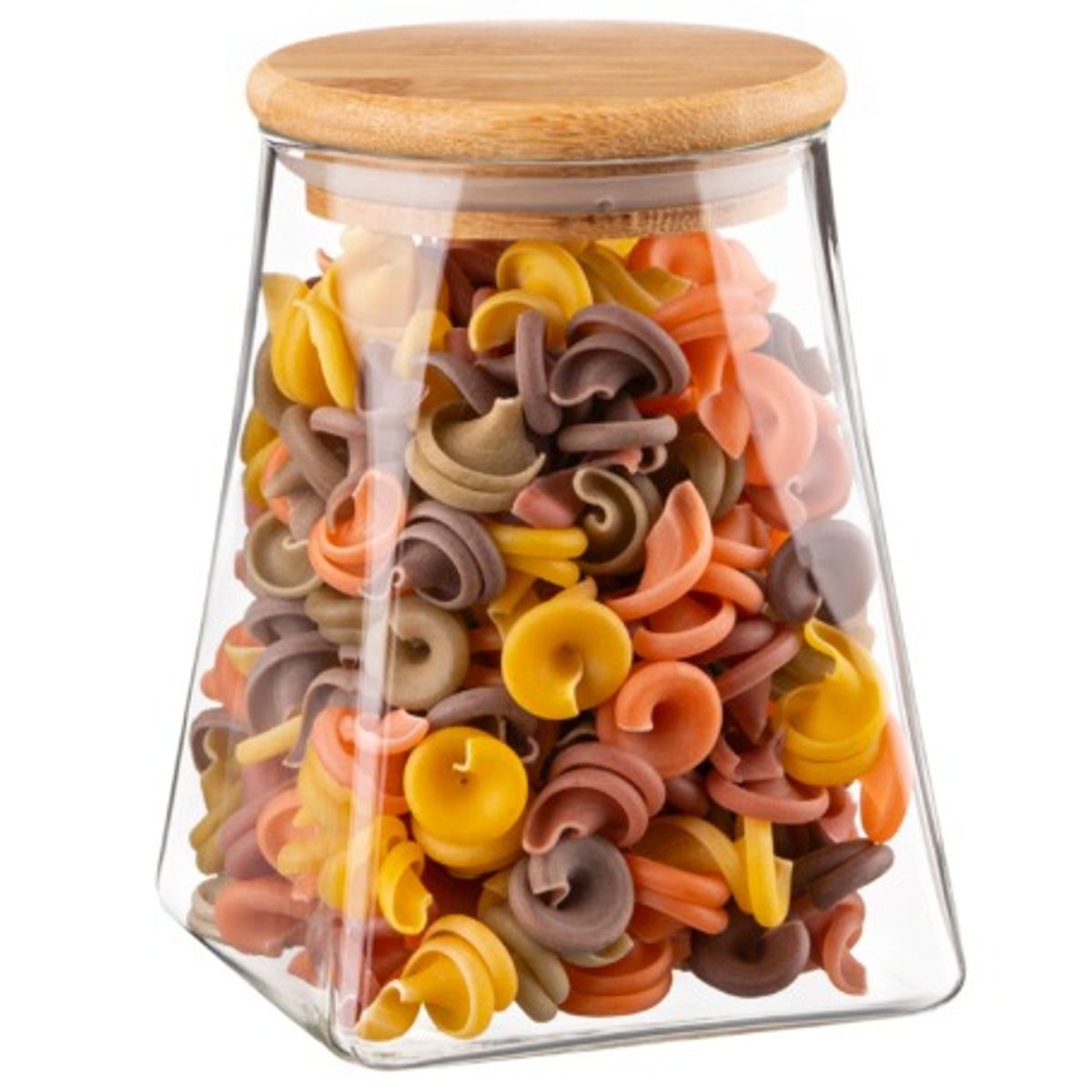 GENERICO - Frasco Conservero De Vidrio Contenedor Con Tapa Bamboo